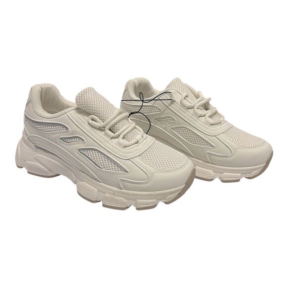 Streetwear Society Women’s Cream Athletic Sneakers-Size 7 - Picture 2 of 9